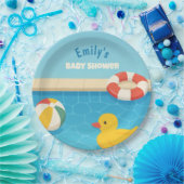 Splish Splash ist ein Baby Bash Baby Shower Pappteller (Party)
