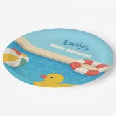Splish Splash ist ein Baby Bash Baby Shower Pappteller (Schrägansicht)