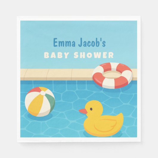 Splish Splash ist ein Baby Bash Baby Shower Serviette (Vorderseite)