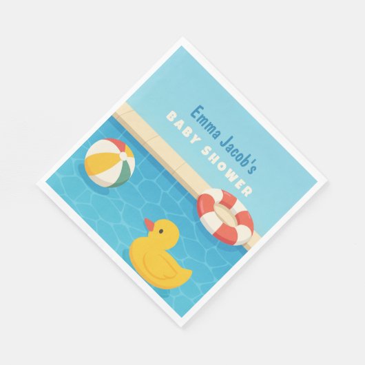 Splish Splash ist ein Baby Bash Baby Shower Serviette (Ecke)