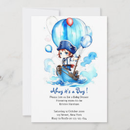 Splish Splash Joy: Nautical Theme Boy Baby Shower Einladung