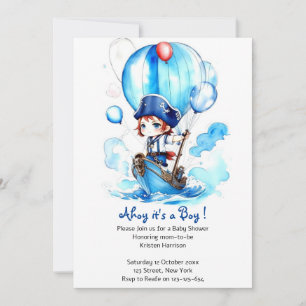 Splish Splash Joy: Nautical Theme Boy Baby Shower Einladung