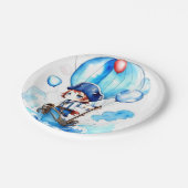 Splish Splash Joy: Nautical Theme Boy Baby Shower Pappteller (Schrägansicht)