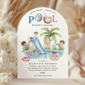 Splish Splash, Kids Pool Birthday Bash Einladung