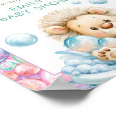 Splish Splash Löwe Druckbare Willkommen Baby Showe Poster (Ecke)
