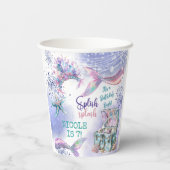 Splish splash magische Meerjungfrau Geburtstagsbas Pappbecher (Rückseite)