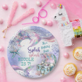 Splish splash magische Meerjungfrau Geburtstagsbas Pappteller (Party)