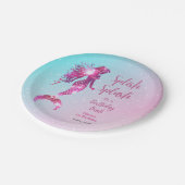 Splish Splash Mermaid Baby Girl 1. Geburtstag Pappteller (Schrägansicht)