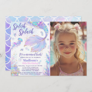 Splish Splash Mermaid Bash Birthday Einladung