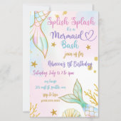 Splish Splash Mermaid Bash Birthday Party (Vorderseite)