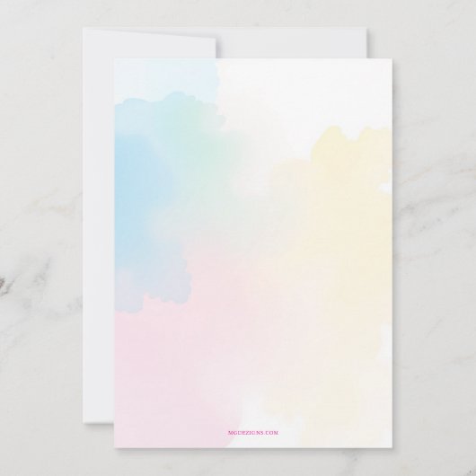 Splish Splash Mermaid Bash Birthday Party Einladung (Rückseite)