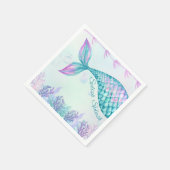 Splish Splash Mermaid Bash Cocktail Napkin Serviette (Ecke)