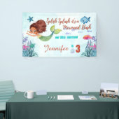 Splish Splash Mermaid Bash Girls 3. Geburtstag Banner (Messeveranstaltung)