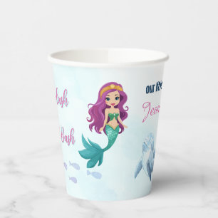 Splish Splash Mermaid Bash jedes Alter Mädchen Geb Pappbecher