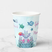 Splish Splash Mermaid Bash jedes Alter Mädchen Geb Pappbecher (Rechts)