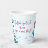 Splish Splash Mermaid Bash jedes Alter Mädchen Geb Pappbecher (Vorderseite)