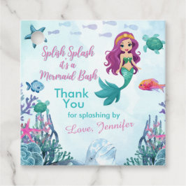 Splish Splash Mermaid Bash Lila Danke Geschenkanhänger