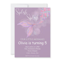 Splish Splash Mermaid Birthday Einladung