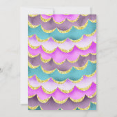 Splish Splash Mermaid Birthday Einladung (Rückseite)