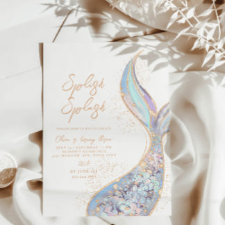 Splish Splash Mermaid Birthday Einladung