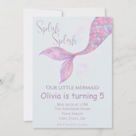 Splish Splash Mermaid Birthday Einladung