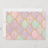 Splish Splash Mermaid Birthday Foto Einladung (Rückseite)