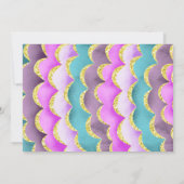 Splish Splash Mermaid Birthday Foto Einladung (Rückseite)