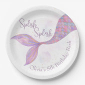 Splish Splash Mermaid Birthday Paper Teller (Vorderseite)