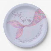 Splish Splash Mermaid Birthday Paper Teller (Vorderseite)