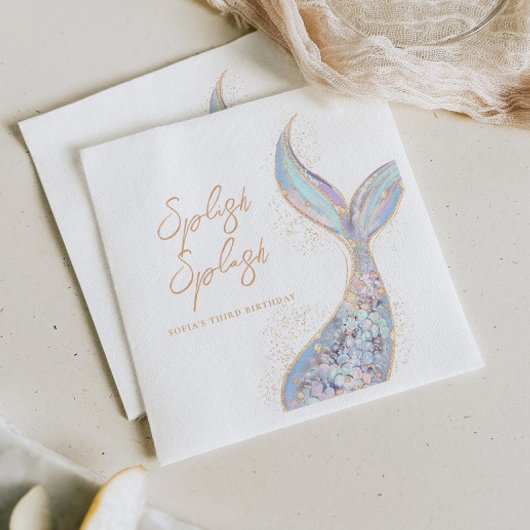 Splish Splash Mermaid Birthday Serviette