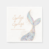 Splish Splash Mermaid Birthday Serviette (Vorderseite)