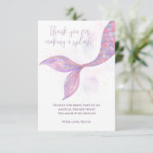 Splish Splash Mermaid Danke Karte (Stehend Vorderseite)