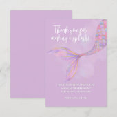 Splish Splash Mermaid Danke Karte (Vorne/Hinten)