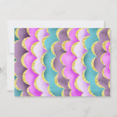 Splish Splash Mermaid Foto Einladung (Rückseite)