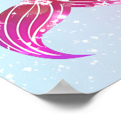 Splish Splash Mermaid Girl 1. Geburtstag Willkomme Poster (Ecke)