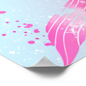 Splish Splash Mermaid Girl 1. Geburtstag Willkomme Poster (Ecke)