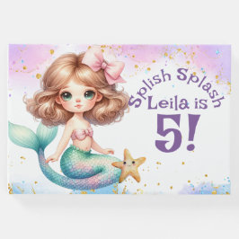Splish Splash Mermaid Party Birthday Gästebuch