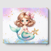 Splish Splash Mermaid Party Birthday Gästebuch (Rückseite)