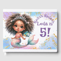 Splish Splash Mermaid Party Birthday Gästebuch