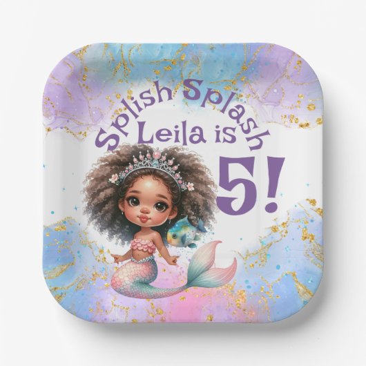Splish Splash Mermaid Party Paper Teller (Vorderseite)