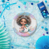 Splish Splash Mermaid Party Schlicht Paper Teller (Party)