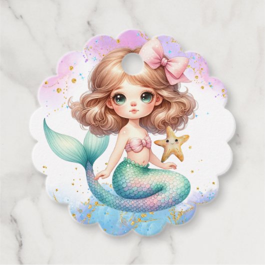 Splish Splash Mermaid Schlicht Geschenkanhänger (Vorderseite)