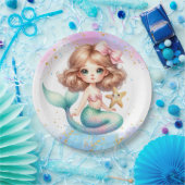 Splish Splash Mermaid Schlicht Party Teller (Party)
