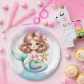 Splish Splash Mermaid Schlicht Party Teller (Party)