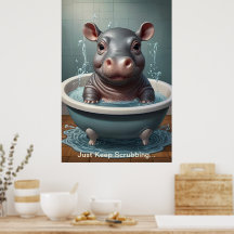 Splish Splash Niedliche lustige Poster mit Zitaten