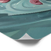 Splish Splash Niedliche lustige Poster mit Zitaten (Ecke)