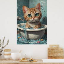 Splish Splash Niedliche lustige Poster mit Zitaten