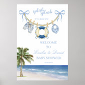 Splish Splash Ocean Baby Shower Welcome Poster (Vorne)