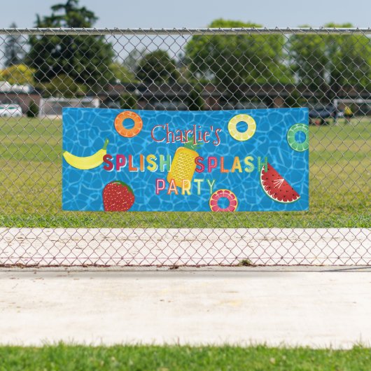 Splish Splash Party l Pool Birthday l Summer Fruch Banner (Insitu)