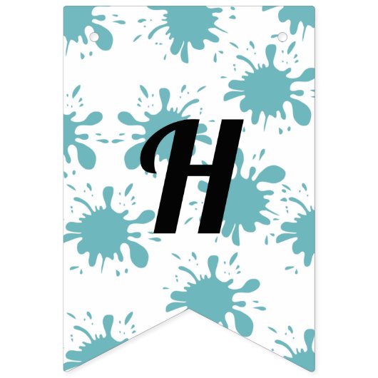 Splish Splash Pool Happy Birthday Wimpelkette (Zweite Fahne)